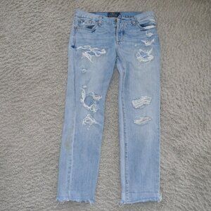 Women's Lucky Brand Sienna Slim Boyfriend Distressed jeans size 2/26 Button Fly
